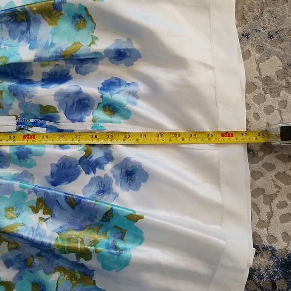 Karin Stevens blue floral dress.  Size 12 - Picture 5 of 7